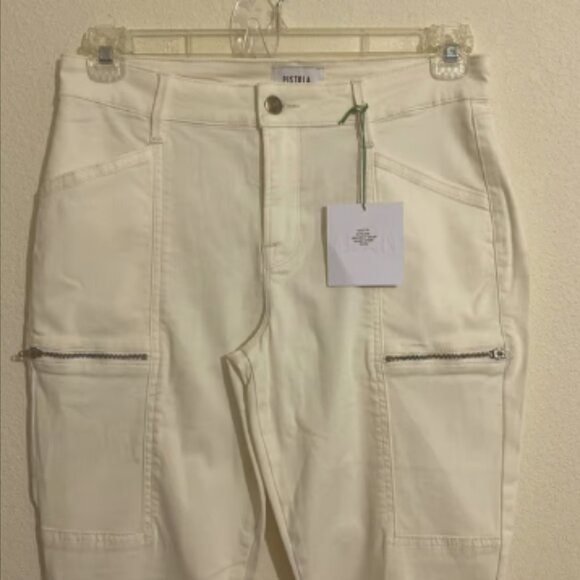 PISTOLA Women's Eco Edit Cropped Pants w Zipper Accents Size 29x26 - Picture 2 of 8